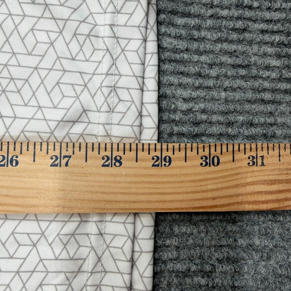 New Collars and Co Mens Original Dress Collar SS Polo Shirt Small White/Gray Geo - Picture 6 of 8